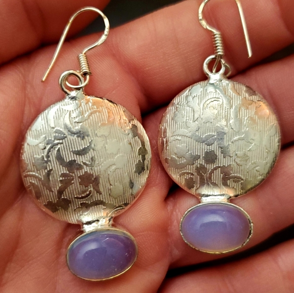 *$15 Sale* New Opalite Silver Earrings. - Picture 7 of 13